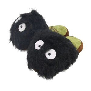 My Neighbor Totoro Studio Ghibli Soot Sprite Dust Bunny Slippers OSFM House shoe